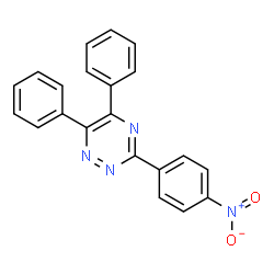 ChemSpider 2D Image | 3-(4-Nitrophenyl)-5,6-diphenyl-1,2,4-triazine | C21H14N4O2