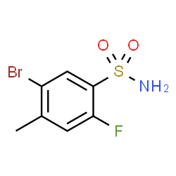 ChemSpider 2D Image | 5-Bromo-2-fluoro-4-methylbenzenesulfonamide | C7H7BrFNO2S