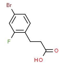 ChemSpider 2D Image | 3-(4-Bromo-2-fluorophenyl)propanoic acid | C9H8BrFO2