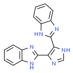 ChemSpider 2D Image | 2,2'-(1H-Imidazole-4,5-diyl)bis(1H-benzimidazole) | C17H12N6