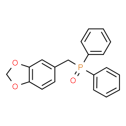 ChemSpider 2D Image | (1,3-Benzodioxol-5-ylmethyl)(diphenyl)phosphine oxide | C20H17O3P