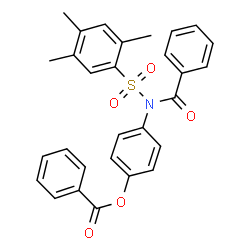 ChemSpider 2D Image | 4-{Benzoyl[(2,4,5-trimethylphenyl)sulfonyl]amino}phenyl benzoate | C29H25NO5S