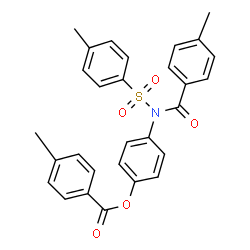 ChemSpider 2D Image | 4-{(4-Methylbenzoyl)[(4-methylphenyl)sulfonyl]amino}phenyl 4-methylbenzoate | C29H25NO5S