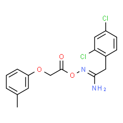 ChemSpider 2D Image | 2-(2,4-Dichlorophenyl)-N-[2-(3-methylphenoxy)acetoxy]ethanimidamide | C17H16Cl2N2O3