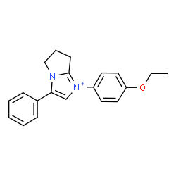 ChemSpider 2D Image | 1-(4-Ethoxyphenyl)-3-phenyl-6,7-dihydro-5H-pyrrolo[1,2-a]imidazol-1-ium | C20H21N2O