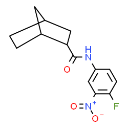 ChemSpider 2D Image | N-(4-Fluoro-3-nitrophenyl)bicyclo[2.2.1]heptane-2-carboxamide | C14H15FN2O3