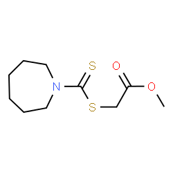 ChemSpider 2D Image | Methyl [(1-azepanylcarbonothioyl)sulfanyl]acetate | C10H17NO2S2
