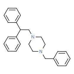 ChemSpider 2D Image | 1-Benzyl-4-(2,2-diphenylethyl)piperazine | C25H28N2