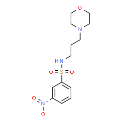 ChemSpider 2D Image | N-[3-(4-Morpholinyl)propyl]-3-nitrobenzenesulfonamide | C13H19N3O5S