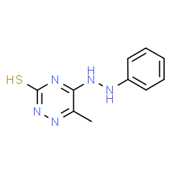 ChemSpider 2D Image | 6-Methyl-5-(2-phenylhydrazino)-1,2,4-triazine-3(2H)-thione | C10H11N5S