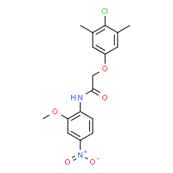 ChemSpider 2D Image | 2-(4-Chloro-3,5-dimethylphenoxy)-N-(2-methoxy-4-nitrophenyl)acetamide | C17H17ClN2O5