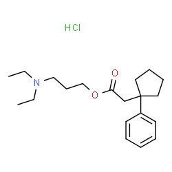 ChemSpider 2D Image | 3-(Diethylamino)propyl (1-phenylcyclopentyl)acetate hydrochloride (1:1) | C20H32ClNO2