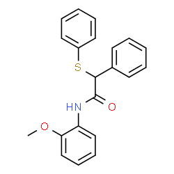 ChemSpider 2D Image | N-(2-methoxyphenyl)-2-phenyl-2-(phenylthio)acetamide | C21H19NO2S