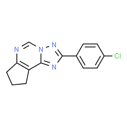 ChemSpider 2D Image | 2-(4-Chlorophenyl)-8,9-dihydro-7H-cyclopenta[e][1,2,4]triazolo[1,5-c]pyrimidine | C14H11ClN4
