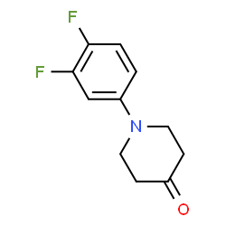 ChemSpider 2D Image | 1-(3,4-Difluorophenyl)-4-piperidinone | C11H11F2NO