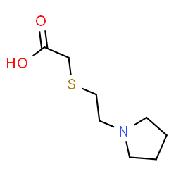 ChemSpider 2D Image | 2-[[2-(1-Pyrrolidinyl)ethyl]thio]acetic acid | C8H15NO2S