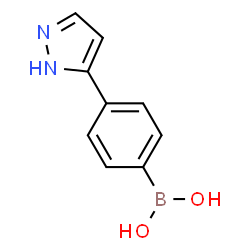 ChemSpider 2D Image | (4-(1H-Pyrazol-5-yl)phenyl)boronic acid | C9H9BN2O2
