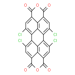 ChemSpider 2D Image | 1,6,7,12-tetrachloroperylene tetracarboxylic acid dianhydride | C24H4Cl4O6