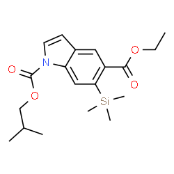 ChemSpider 2D Image | 5-ethyl 1-isobutyl 6-(trimethylsilyl)indole-1,5-dicarboxylate | C19H27NO4Si