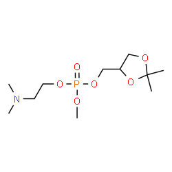 ChemSpider 2D Image | 2-(Dimethylamino)ethyl (2,2-dimethyl-1,3-dioxolan-4-yl)methyl methyl phosphate | C11H24NO6P