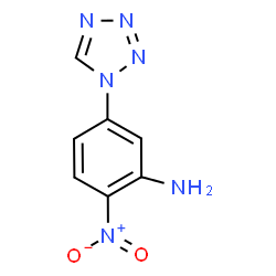 ChemSpider 2D Image | 2-Nitro-5-(1H-tetrazol-1-yl)aniline | C7H6N6O2