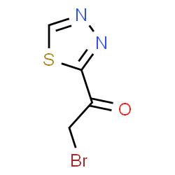 ChemSpider 2D Image | 2-Bromo-1-(1,3,4-thiadiazol-2-yl)ethanone | C4H3BrN2OS