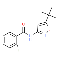 ChemSpider 2D Image | 2,6-Difluoro-N-[5-(2-methyl-2-propanyl)-1,2-oxazol-3-yl]benzamide | C14H14F2N2O2