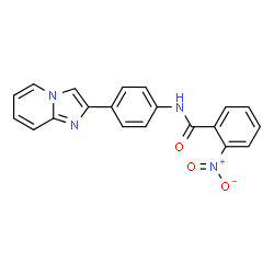 ChemSpider 2D Image | N-[4-(Imidazo[1,2-a]pyridin-2-yl)phenyl]-2-nitrobenzamide | C20H14N4O3