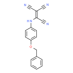 ChemSpider 2D Image | 2-{[4-(Benzyloxy)phenyl]amino}-1,1,2-ethenetricarbonitrile | C18H12N4O
