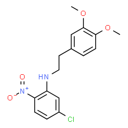 ChemSpider 2D Image | 5-Chloro-N-[2-(3,4-dimethoxyphenyl)ethyl]-2-nitroaniline | C16H17ClN2O4