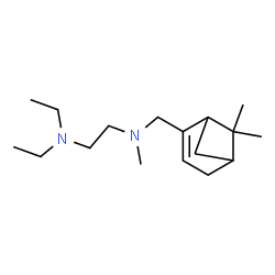 ChemSpider 2D Image | N-[(6,6-Dimethylbicyclo[3.1.1]hept-2-en-2-yl)methyl]-N',N'-diethyl-N-methyl-1,2-ethanediamine | C17H32N2