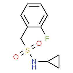 ChemSpider 2D Image | N-Cyclopropyl-1-(2-fluorophenyl)methanesulfonamide | C10H12FNO2S
