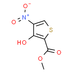 ChemSpider 2D Image | Methyl 3-hydroxy-4-nitro-2-thiophenecarboxylate | C6H5NO5S