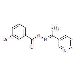 ChemSpider 2D Image | N-[(3-Bromobenzoyl)oxy]-3-pyridinecarboximidamide | C13H10BrN3O2