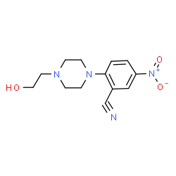 ChemSpider 2D Image | 2-[4-(2-Hydroxyethyl)-1-piperazinyl]-5-nitrobenzonitrile | C13H16N4O3
