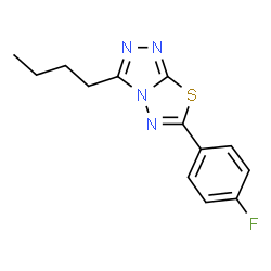 ChemSpider 2D Image | 3-Butyl-6-(4-fluorophenyl)[1,2,4]triazolo[3,4-b][1,3,4]thiadiazole | C13H13FN4S