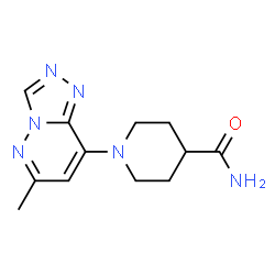 ChemSpider 2D Image | 1-(6-Methyl[1,2,4]triazolo[4,3-b]pyridazin-8-yl)-4-piperidinecarboxamide | C12H16N6O