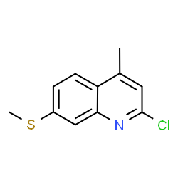 ChemSpider 2D Image | 2-chloro-4-methyl-7-(methylthio)quinoline | C11H10ClNS