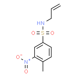 ChemSpider 2D Image | N-allyl-3-nitro-4-methylbenzenesulfonamide | C10H12N2O4S