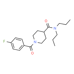 ChemSpider 2D Image | 1-(4-Fluorobenzoyl)-N,N-dipropyl-4-piperidinecarboxamide | C19H27FN2O2