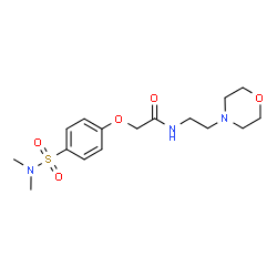ChemSpider 2D Image | 2-[4-(Dimethylsulfamoyl)phenoxy]-N-[2-(4-morpholinyl)ethyl]acetamide | C16H25N3O5S