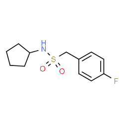 ChemSpider 2D Image | N-Cyclopentyl-1-(4-fluorophenyl)methanesulfonamide | C12H16FNO2S