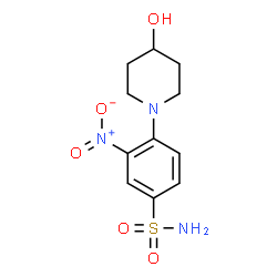 ChemSpider 2D Image | 4-(4-Hydroxy-1-piperidinyl)-3-nitrobenzenesulfonamide | C11H15N3O5S