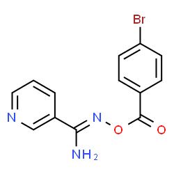 ChemSpider 2D Image | N-[(4-Bromobenzoyl)oxy]-3-pyridinecarboximidamide | C13H10BrN3O2