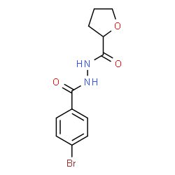ChemSpider 2D Image | N'-(4-Bromobenzoyl)tetrahydro-2-furancarbohydrazide | C12H13BrN2O3