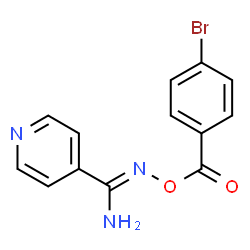 ChemSpider 2D Image | N-[(4-Bromobenzoyl)oxy]-4-pyridinecarboximidamide | C13H10BrN3O2