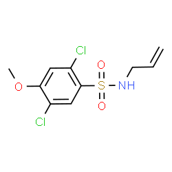 ChemSpider 2D Image | N-Allyl-2,5-dichloro-4-methoxybenzenesulfonamide | C10H11Cl2NO3S