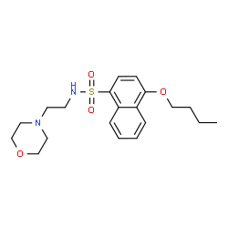 ChemSpider 2D Image | 4-Butoxy-N-[2-(4-morpholinyl)ethyl]-1-naphthalenesulfonamide | C20H28N2O4S