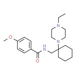 ChemSpider 2D Image | N-{[1-(4-Ethyl-1-piperazinyl)cyclohexyl]methyl}-4-methoxybenzamide | C21H33N3O2