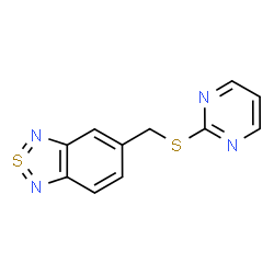 ChemSpider 2D Image | 5-[(2-Pyrimidinylsulfanyl)methyl]-2,1,3-benzothiadiazole | C11H8N4S2